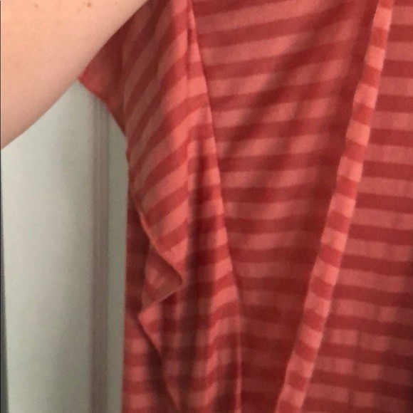 Coral striped top - Picture 3 of 5